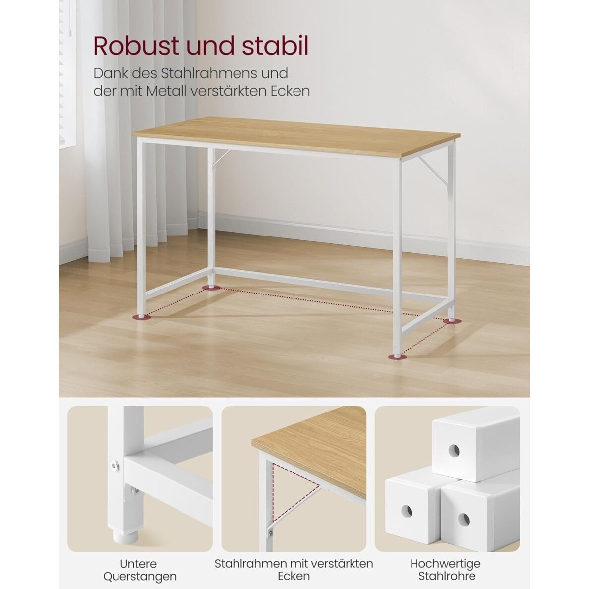 Industrinio stiliaus rašomasis stalas, 75 x 120 x 60 cm 3 Industrinio stiliaus rašomasis stalas, 75 x 120 x 60 cm 3