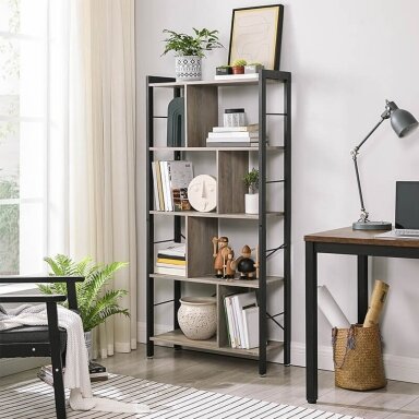 Industrinio stiliaus 8 skyrių pastatoma lentyna