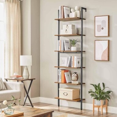 Industrinio stiliaus pastatoma 6 pakopų lentyna