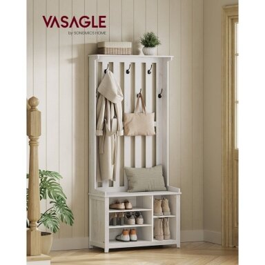 Tradicinio stiliaus pastatoma drabužių kabykla