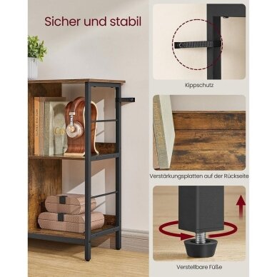 Industrinio stiliaus 8 skyrių pastatoma lentyna 4 Industrinio stiliaus 8 skyrių pastatoma lentyna 4
