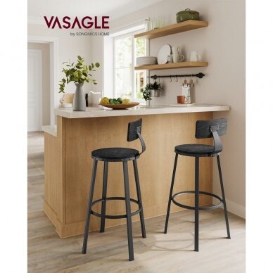 Industrinio stiliaus baro kėdės, 2 vnt 1 Industrinio stiliaus baro kėdės, 2 vnt 1