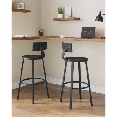 Industrinio stiliaus baro kėdės, 2 vnt 2 Industrinio stiliaus baro kėdės, 2 vnt 2