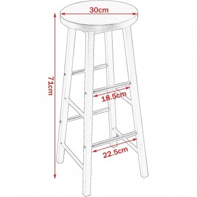 Industrinio stiliaus baro kėdės, 2 vnt 6 Industrinio stiliaus baro kėdės, 2 vnt 6