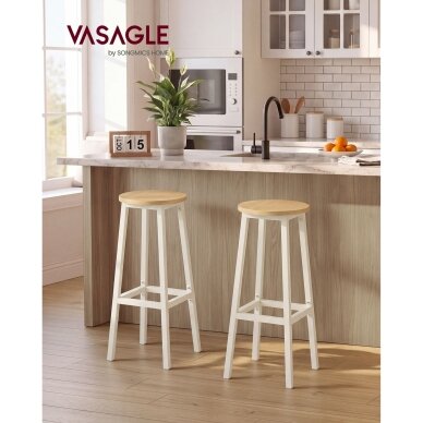 Industrinio stiliaus baro kėdės, 2 vnt (Ekspozicinė prekė) 1 Industrinio stiliaus baro kėdės, 2 vnt (Ekspozicinė prekė) 1