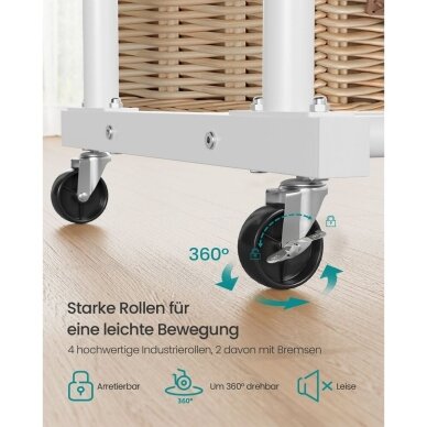 Industrinio stiliaus drabužių kabykla su ratukais (Ekspozicinė prekė) 3