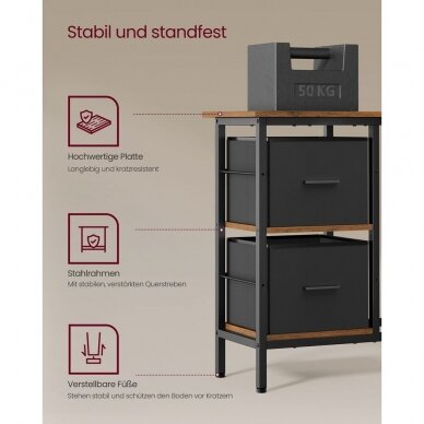 Industrinio stiliaus kampinis rašomasis stalas su lentynomis ir tekstiliniais stalčiais 5 Industrinio stiliaus kampinis rašomasis stalas su lentynomis ir tekstiliniais stalčiais 5