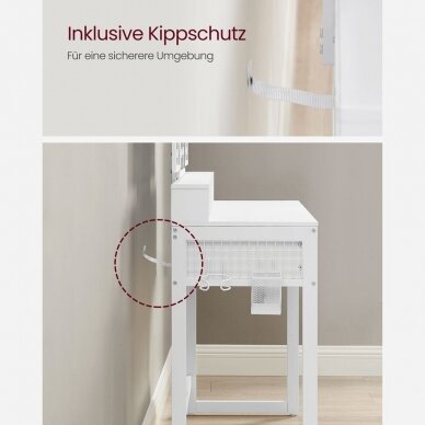 Industrinio stiliaus kosmetinis staliukas su kėdute 4
