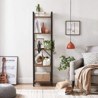 Industrinio stiliaus pastatoma 5 pakopų lentyna 1