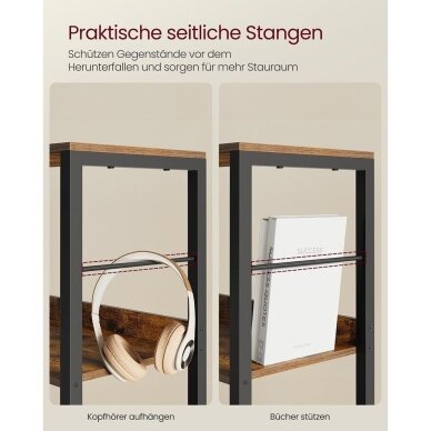 Industrinio stiliaus pastatoma 5 pakopų lentyna 3