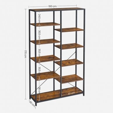 Industrinio stiliaus pastatoma 6 pakopų lentyna 6 Industrinio stiliaus pastatoma 6 pakopų lentyna 6