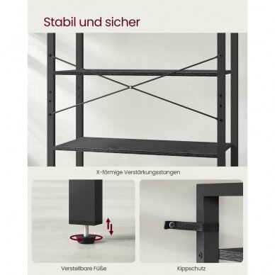 Industrinio stiliaus pastatoma 6 pakopų lentyna 3 Industrinio stiliaus pastatoma 6 pakopų lentyna 3