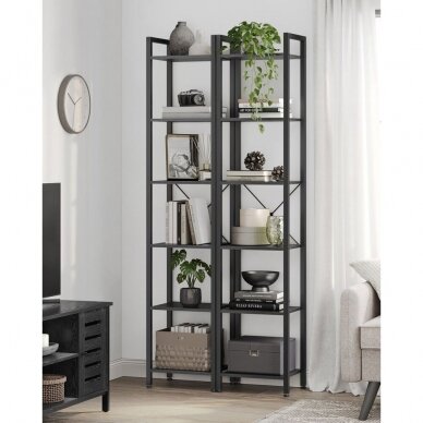 Industrinio stiliaus pastatoma 6 pakopų lentyna 1