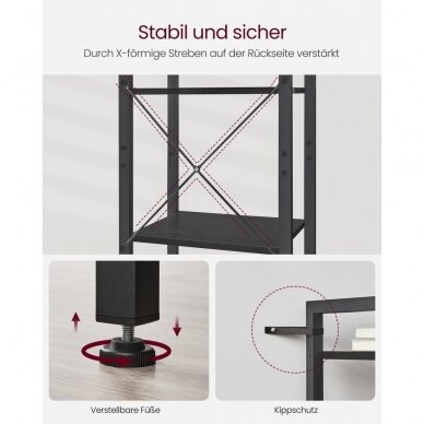 Industrinio stiliaus pastatoma 6 pakopų lentyna 5