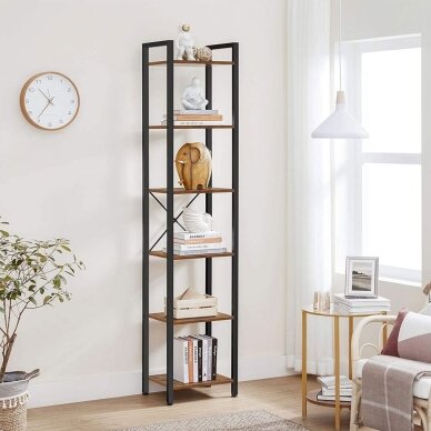 Industrinio stiliaus pastatoma 6 pakopų lentyna 1