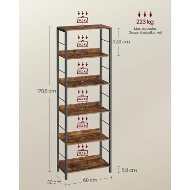 Industrinio stiliaus pastatoma 5 pakopų lentyna 5 Industrinio stiliaus pastatoma 5 pakopų lentyna 5