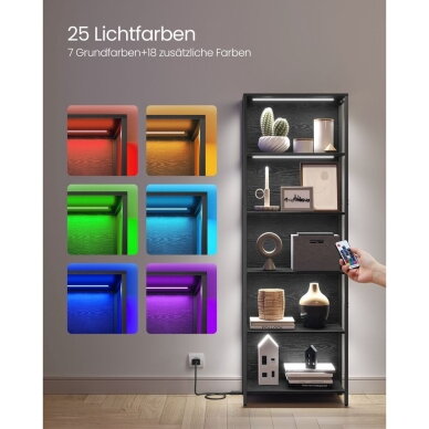 Industrinio stiliaus pastatoma 6 pakopų lentyna su LED apšvietimu 2 Industrinio stiliaus pastatoma 6 pakopų lentyna su LED apšvietimu 2