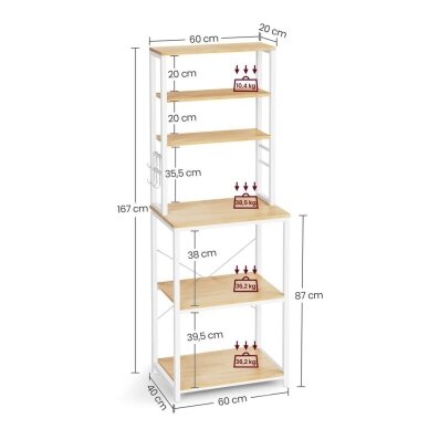 Industrinio stiliaus pastatoma lentyna metaliniu rėmu 8 Industrinio stiliaus pastatoma lentyna metaliniu rėmu 8