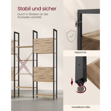 Industrinio stiliaus pastatomų lentynų derinys 3 Industrinio stiliaus pastatomų lentynų derinys 3