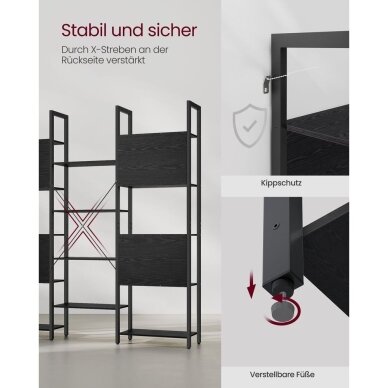 Industrinio stiliaus pastatomų lentynų derinys 4