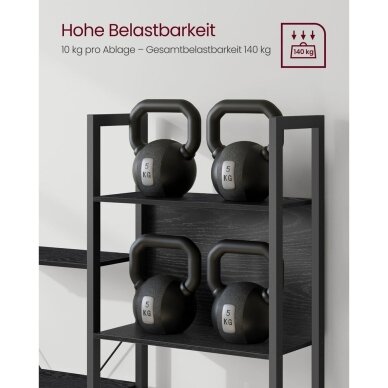 Industrinio stiliaus pastatomų lentynų derinys 6