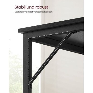 Industrinio stiliaus rašomasis stalas, 100 x 50 cm (Ekspozicinė prekė) 5 Industrinio stiliaus rašomasis stalas, 100 x 50 cm (Ekspozicinė prekė) 5