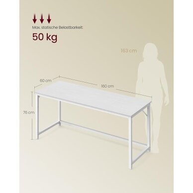 Industrinio stiliaus rašomasis stalas, 76 x 160 x 60 cm 4 Industrinio stiliaus rašomasis stalas, 76 x 160 x 60 cm 4