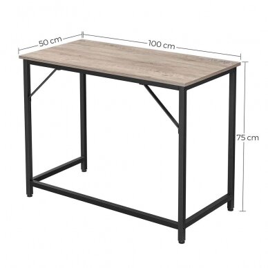 Industrinio stiliaus rašomasis stalas, 100 x 50 cm 5 Industrinio stiliaus rašomasis stalas, 100 x 50 cm 5