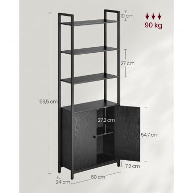 Industrinio stiliaus pastatoma spintelė su lentynomis 5 Industrinio stiliaus pastatoma spintelė su lentynomis 5