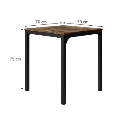 Industrinio stiliaus valgomojo stalas FYRK, 75 x 70 x 70 cm 6 Industrinio stiliaus valgomojo stalas FYRK, 75 x 70 x 70 cm 6