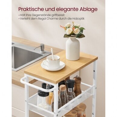 Industrinio stiliaus vežimėlis su metalinėmis lentynomis, 99,6 x 41 x 22 cm 4 Industrinio stiliaus vežimėlis su metalinėmis lentynomis, 99,6 x 41 x 22 cm 4