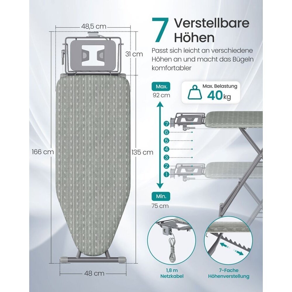 Lyginimo lenta su elektros lizdu, 48,5 x 135 cm 5 Lyginimo lenta su elektros lizdu, 48,5 x 135 cm 5
