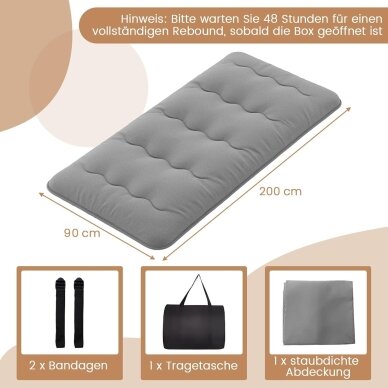 Japoniško stiliaus futono čiužinys su transportavimo krepšiu 90 x 200 cm 7 Japoniško stiliaus futono čiužinys su transportavimo krepšiu 90 x 200 cm 7
