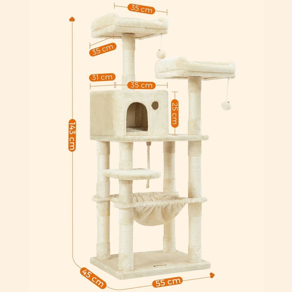 Kačių namelis - draskyklė, 143 x 55 x 45 cm 8 Kačių namelis - draskyklė, 143 x 55 x 45 cm 8