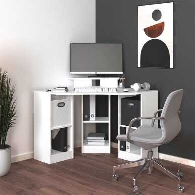 Kampinis rašomasis stalas su lentynomis ARTUR 1