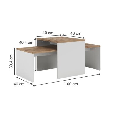 Kavos staliukų rinkinys DONAT, 2 vnt 6 Kavos staliukų rinkinys DONAT, 2 vnt 6