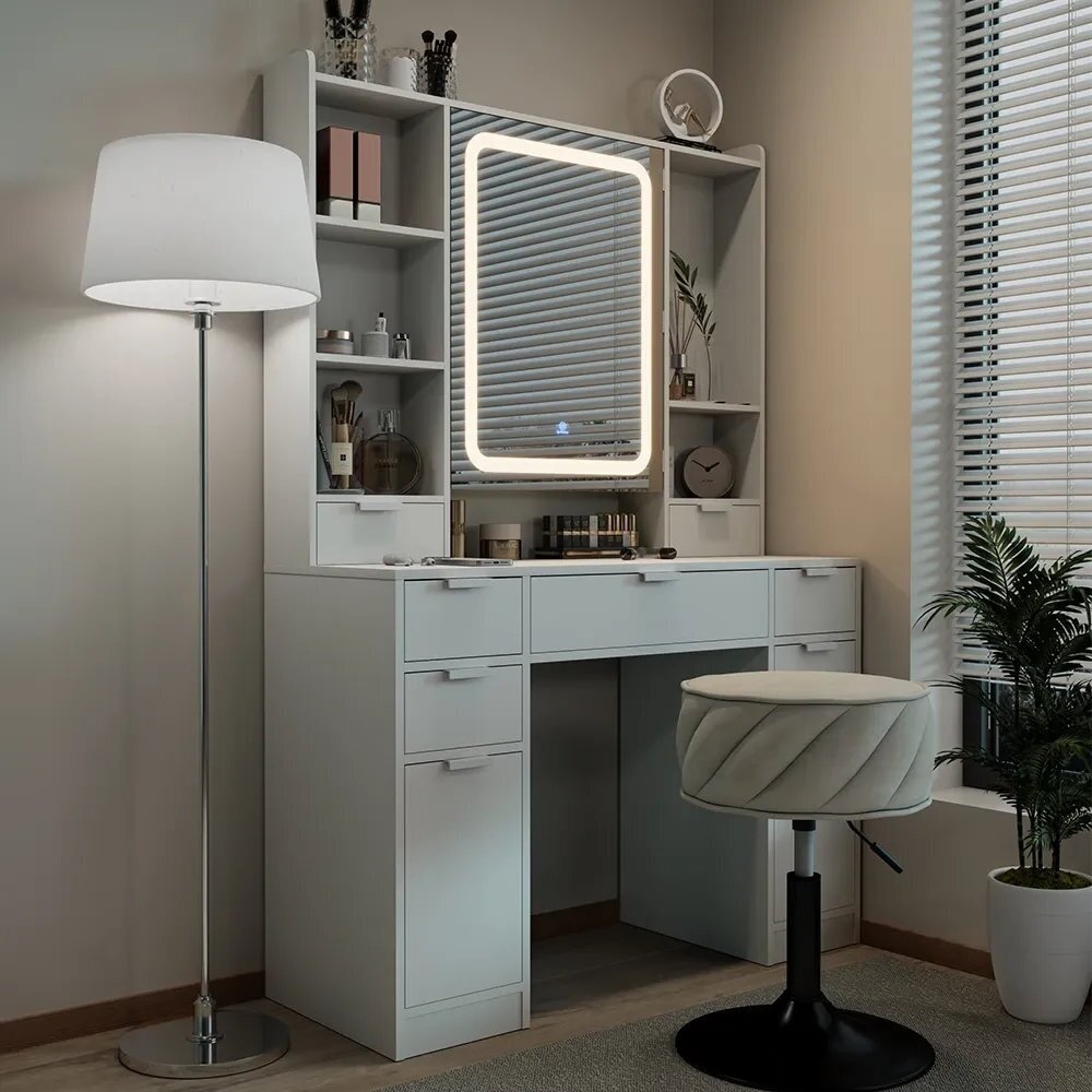 Kosmetinis staliukas su LED veidrodžiu SOLEA 2 Kosmetinis staliukas su LED veidrodžiu SOLEA 2