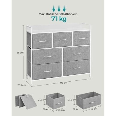 Komoda su tekstiliniais stalčiais 8 Komoda su tekstiliniais stalčiais 8