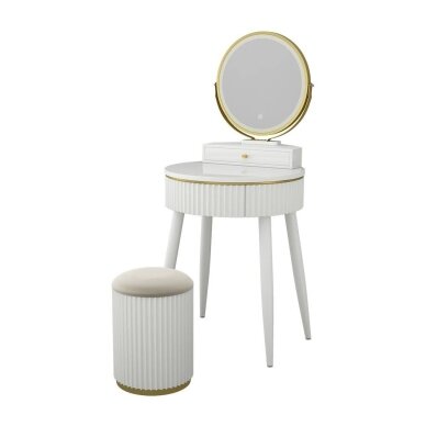 Kosmetinis staliukas su LED veidrodžiu ir kėdute GESA 4