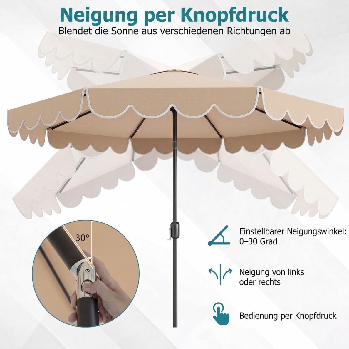 Lauko skėtis, Ø300 cm 5 Lauko skėtis, Ø300 cm 5