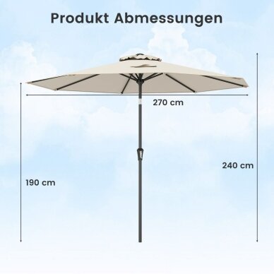 Lauko skėtis, Ø270 cm 7