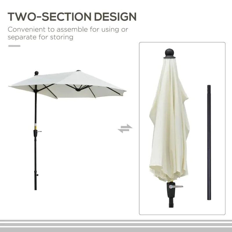 Balkono skėtis su stovu, 190 x 200 cm 6