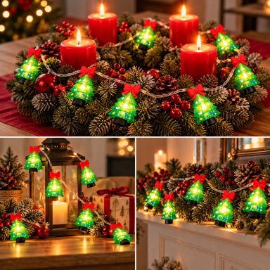 LED girlianda su eglutėmis, 10 LED, 135 cm