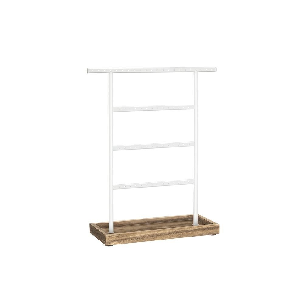Metalinis baltas papuošalų stovas Metalinis baltas papuošalų stovas