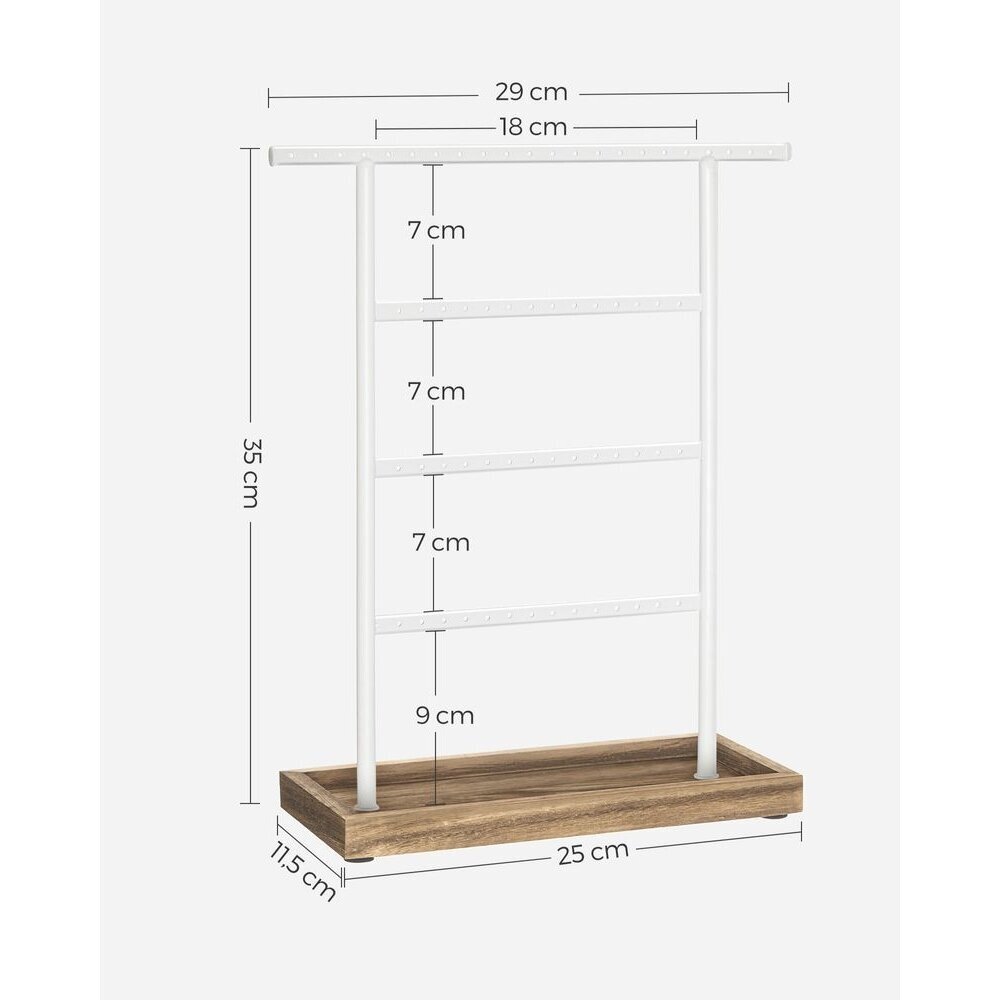 Metalinis baltas papuošalų stovas 5 Metalinis baltas papuošalų stovas 5