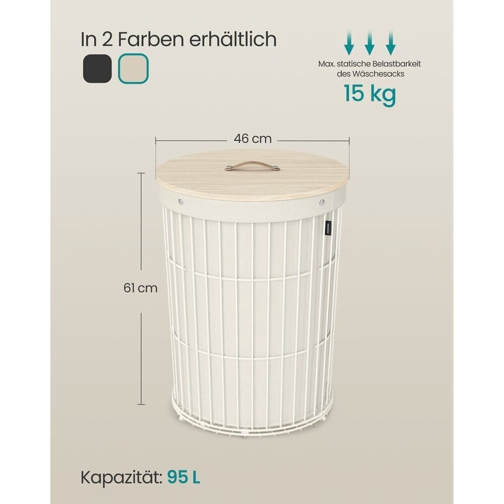 Metalinis krepšys su dangčiu, 95 l 4