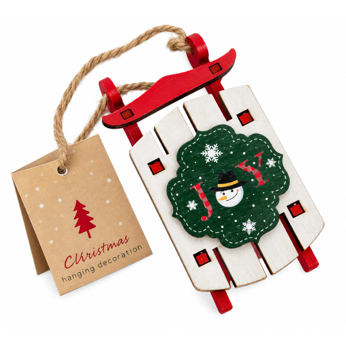 Medinė kalėdinė dekoracija „Retro rogutės“ Medinė kalėdinė dekoracija „Retro rogutės“
