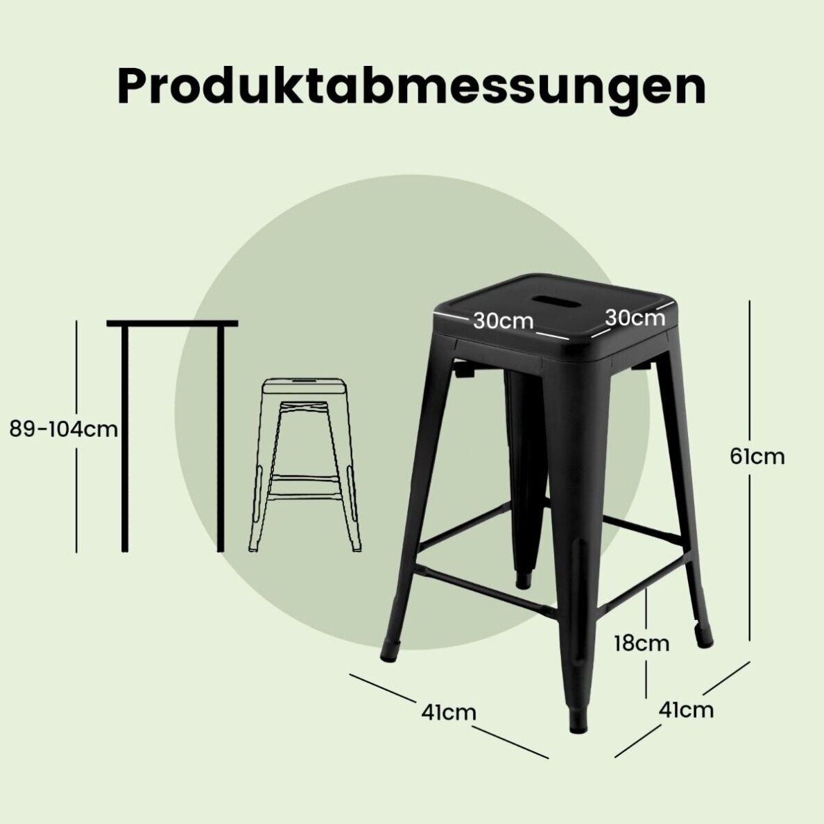 Industrinio stiliaus metalinės baro kėdės, 4 vnt 7