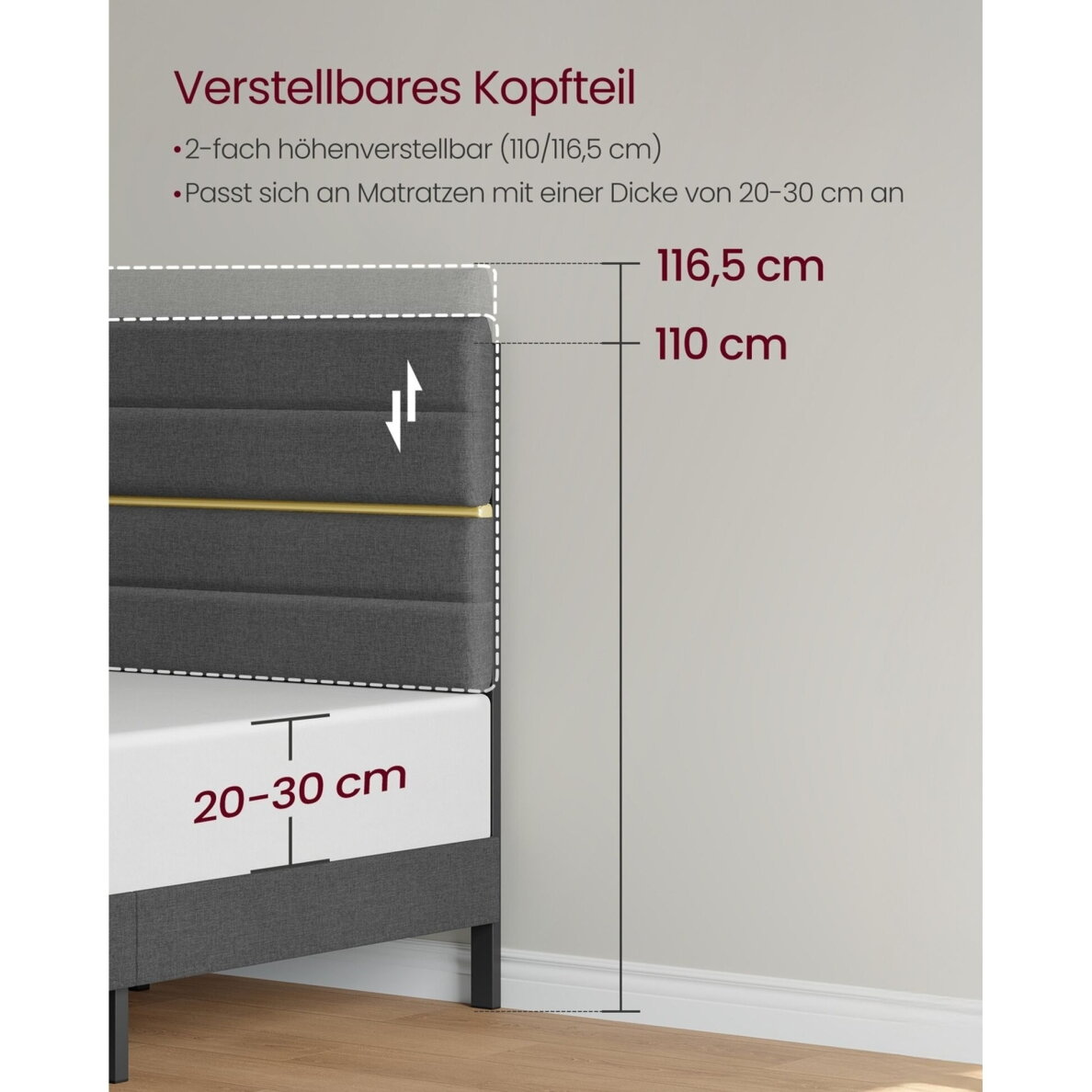 Metalinis lovos rėmas, 90 x 200 cm (Ekspozicinė prekė) 3