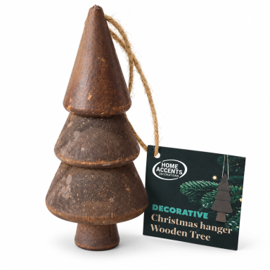 Medinė eglutės dekoracija, 12 cm